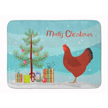 Carolines Treasures New Hampshire Red Chicken Christmas Machine Washable Memory Foam Mat BB9210RUG